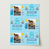Personalised Wrapping Paper 25th Birthday Photo Blue For Him Custom Gift Wrap Personalised Wrapping Paper 25th Birthday Photo Blue For Him Custom Gift Wrap