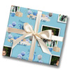 Personalised Wrapping Paper 30th Birthday Blue Photo For Him Custom Gift Wrap