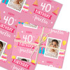 Personalised Wrapping Paper 40th Birthday Pink Photo For Her Custom Gift Wrap