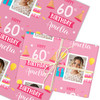Personalised Wrapping Paper 60th Birthday Pink Photo For Her Custom Gift Wrap Personalised Wrapping Paper 60th Birthday Pink Photo For Her Custom Gift Wrap