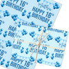 Personalised Wrapping Paper 16th Birthday Blue Boys Custom Gift Wrap Personalised Wrapping Paper 16th Birthday Blue Boys Custom Gift Wrap