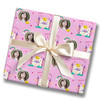 Personalised Wrapping Paper Kids Birthday Photo Princess Pink Custom Gift Wrap