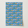 Personalised Wrapping Paper Kids Birthday Blue Dinosaurs Boys Custom Gift Wrap
