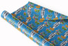 Personalised Wrapping Paper Kids Birthday Blue Dinosaurs Boys Custom Gift Wrap