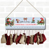 Personalised Christmas Advent Calendar Couples Elves DIY Xmas Countdown Sign