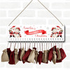 Personalised Christmas Advent Calendar Kids Santa Snowman Xmas Countdown Sign