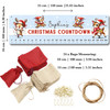 Personalised Christmas Advent Calendar Kids Reindeer DIY Xmas Countdown Sign