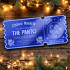 Blue Mirror Acrylic Ticket Any Show Theatre Panto Santa Christmas Personalised
