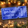 Blue Mirror Acrylic Ticket Harry Potter Studio Tour Personalised Any Text