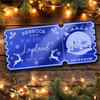 Blue Mirror Acrylic Ticket Christmas Lapland Trip Personalised Any Text Voucher