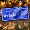 Blue Mirror Acrylic Ticket Afternoon Tea Christmas Personalised Any Text Voucher