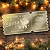 Bronze Mirror Acrylic Ticket To See Santa Visit Christmas Personalised Any Text