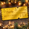 Gold Mirror Acrylic Golden Ticket Any Football Game match Xmas Personalised