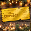Gold Mirror Acrylic Golden Ticket Disney On Ice Show Personalised Any Text