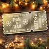 Green Mirror Acrylic Ticket Surprise Football Match Any Game Personalised