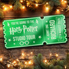 Green Mirror Acrylic Ticket Harry Potter Studio Tour Personalised Any Text