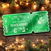 Green Mirror Acrylic Ticket Pantomime Snowmen Christmas Show Personalised