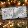 Green Mirror Acrylic Ticket Getaway Paris Christmas Personalised Any Text
