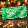 Green Mirror Acrylic Ticket Polar Express Christmas Train Ride Personalised