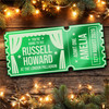Green Mirror Acrylic Ticket Russell Howard Comedy Show Personalised Any Text