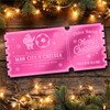 Pink Mirror Acrylic Ticket Any Football Game Christmas Personalised Any Text
