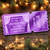 Purple Mirror Acrylic Ticket The Lightning Thief The Percy Jackson Theatre Show