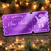 Purple Mirror Acrylic Ticket Any Destination Surprise Holiday Christmas Custom