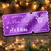 Purple Mirror Acrylic Ticket Any Pantomime Christmas Personalised Any Text