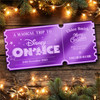 Purple Mirror Acrylic Ticket Disney On Ice Show Personalised Any Text Voucher