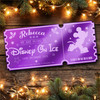 Purple Mirror Acrylic Ticket Show Disney On Ice Personalised Any Text Voucher
