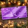 Purple Mirror Acrylic Ticket Polar Express Train Christmas Personalised Any Text