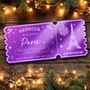 Purple Mirror Acrylic Ticket Paris Break Trip Christmas Personalised Any Text
