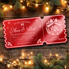 Red Mirror Acrylic Ticket Spa Weekend Break Christmas Personalised Any Text
