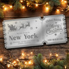 Silver Mirror Acrylic Ticket Any Destination Christmas Surprise Holiday Custom