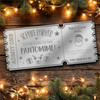 Silver Mirror Acrylic Ticket Any Pantomime Santa Christmas Personalised Any Text