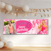 Personalised Party Banner For Kids Birthday Barbie Photo