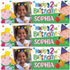 Personalised Party Banner For Kids Birthday Ben & Holly Photo