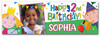 Personalised Party Banner For Kids Birthday Ben & Holly Photo