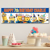 Personalised Party Banner For Kids Birthday Minions