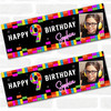 Personalised Party Banner For Kids Birthday Lego Toy Bricks Photo