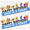 Personalised Party Banner For Kids Birthday Boys Mr Men
