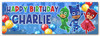 Personalised Party Banner For Kids Birthday Pj Masks