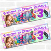Personalised Party Banner For Kids Birthday Trolls Girls