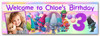 Personalised Party Banner For Kids Birthday Trolls Girls