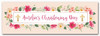 Personalised Party Banner For Christening Girl Pink Flowers Frame Cross