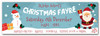 Personalised Party Banner For Christmas Fayre School Blue Santa Snowman