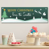 Personalised Party Banner For Christmas From Family Green Tree Santa
