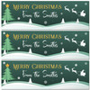 Personalised Party Banner For Christmas From Family Green Tree Santa
