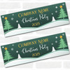 Personalised Party Banner For Christmas Party Green Tree Snow