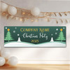 Personalised Party Banner For Christmas Party Green Tree Snow
